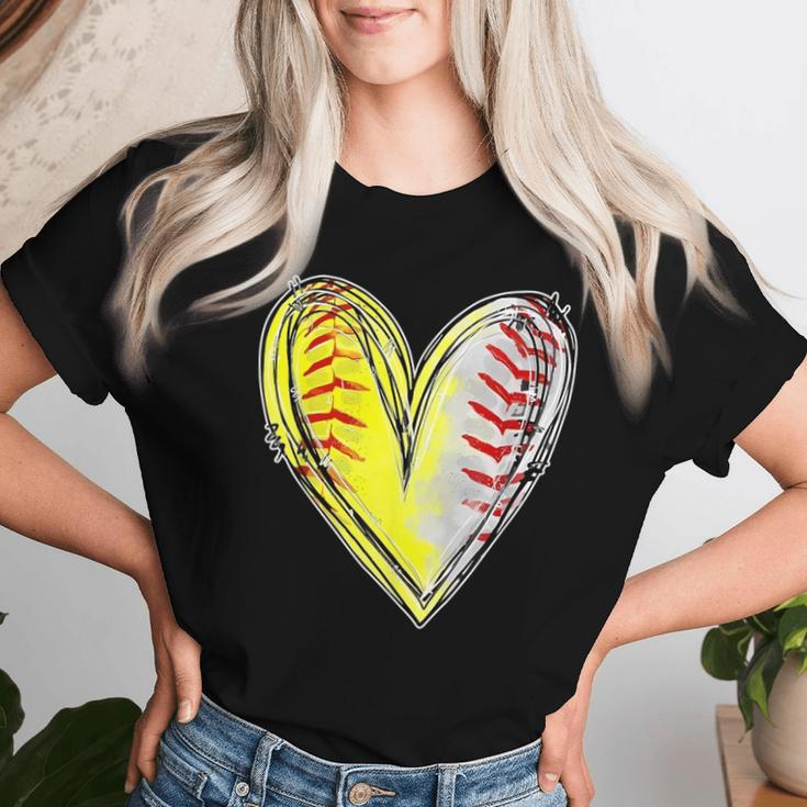 Mom Of Both Baseball Softball Mom Women Women T-shirt Gifts for Her