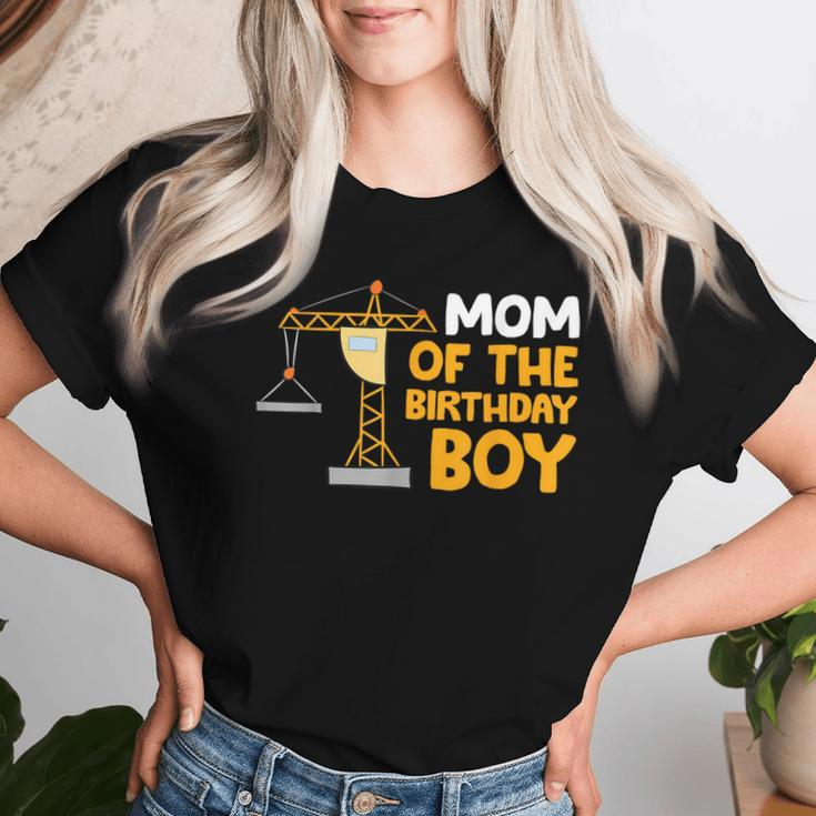 Mom Of The Birthday Boy Construction Crew Birthday Party Women T-shirt Gifts for Her