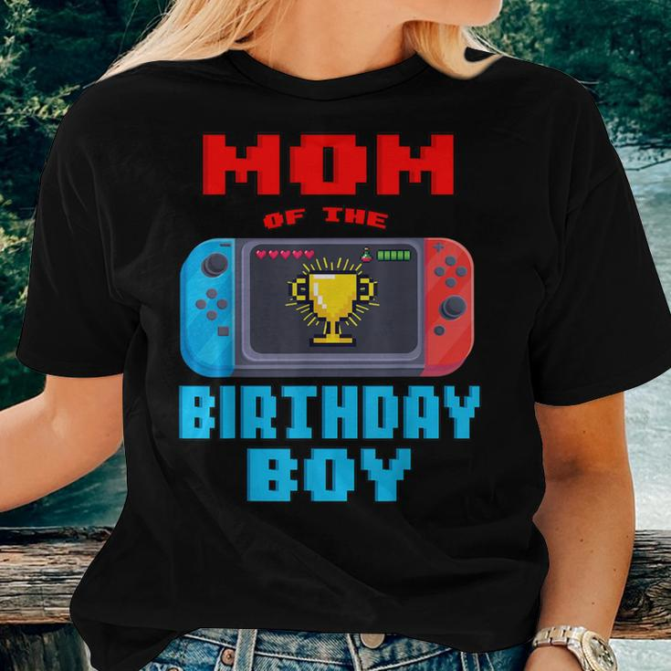 Mom Of The Birthday Boy Video Games Theme Bday Matching Women T-shirt Gifts for Her