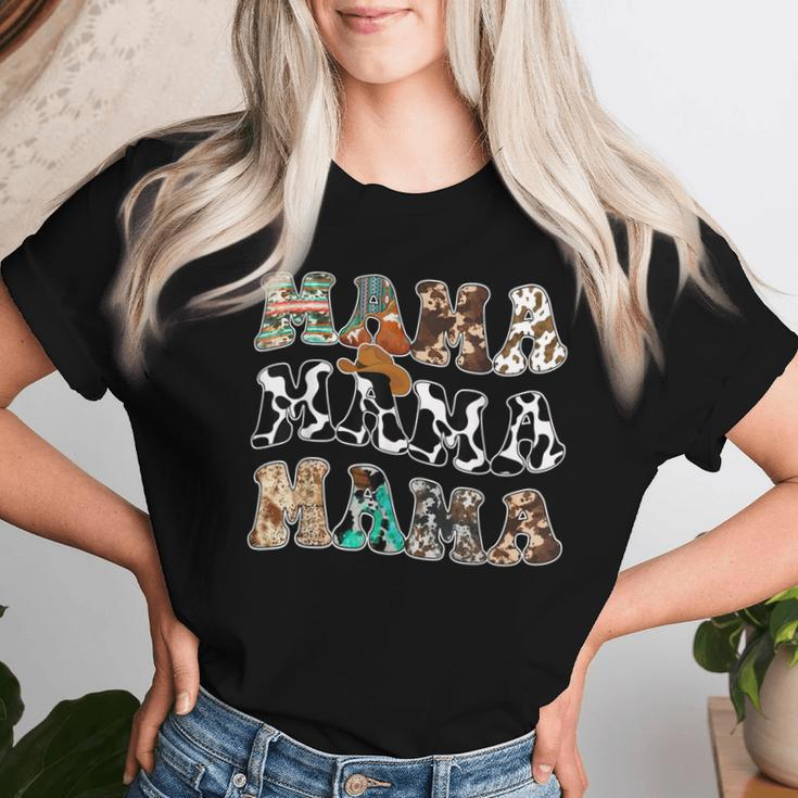Mom And Dad Mama Birthday Boy Cow Family Matching Women T-shirt Gifts for Her