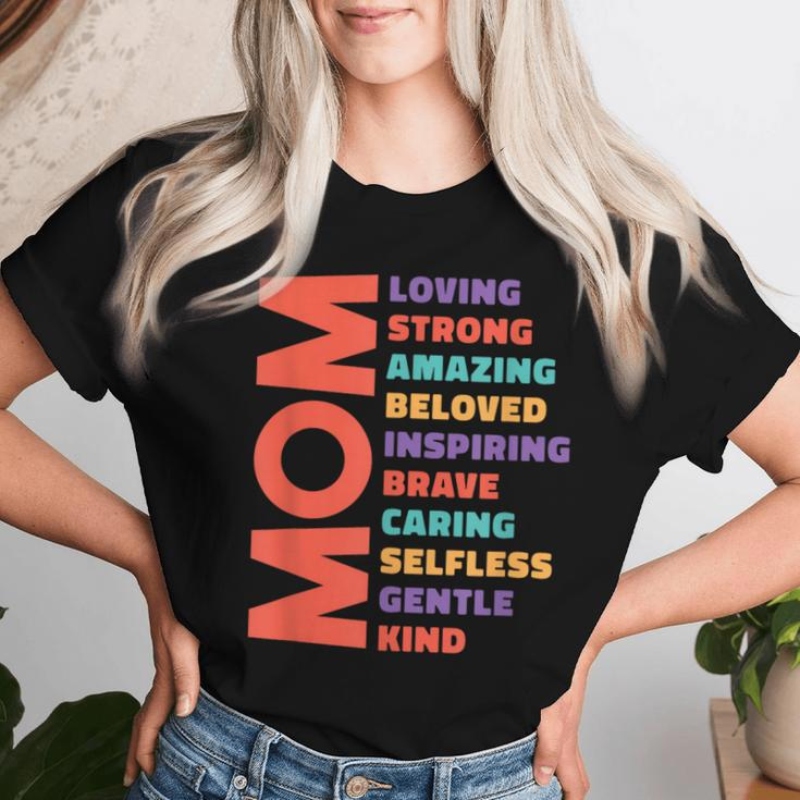 Mom Loving Strong Amazing Colorful Appreciation Women T-shirt Gifts for Her