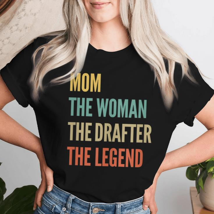 The Mom The Woman The Drafter The Legend Women T-shirt Gifts for Her