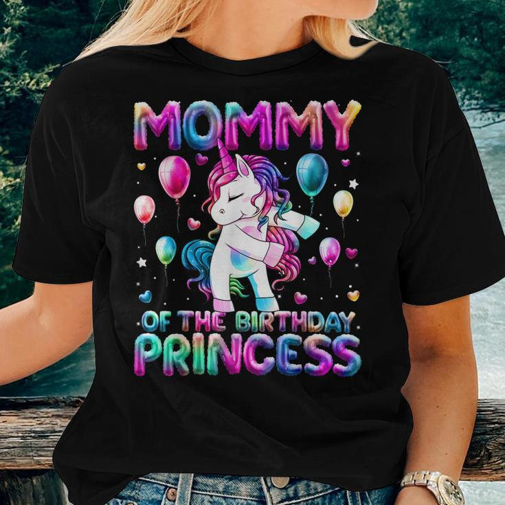 Mommy Of The Birthday Princess Girl Flossing Unicorn Mom Women T-shirt Gifts for Her