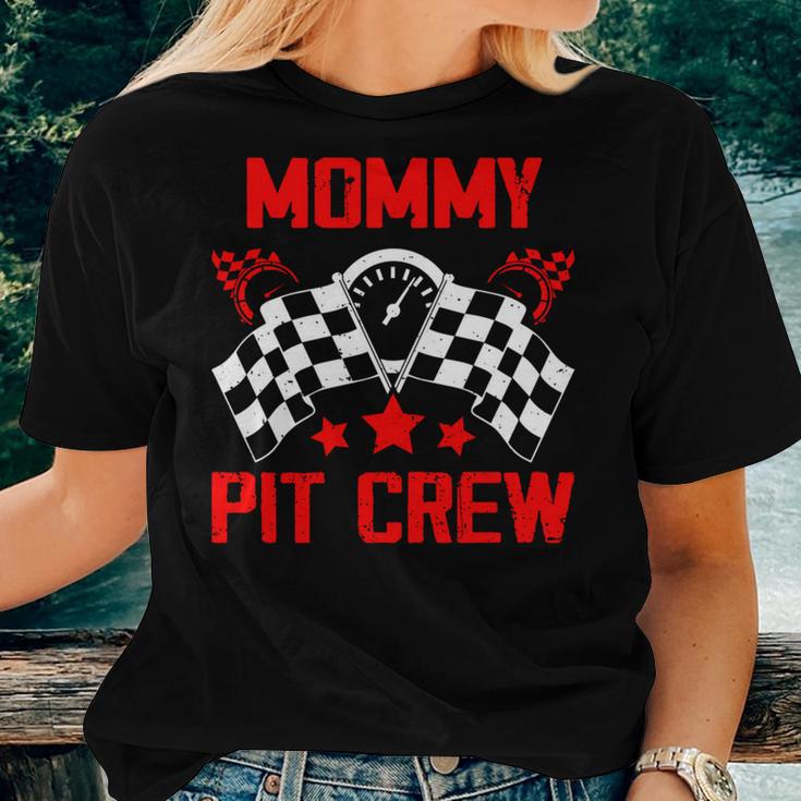 Mommy Pit Crew Race Car Birthday Party Racing Family Women T-shirt Gifts for Her