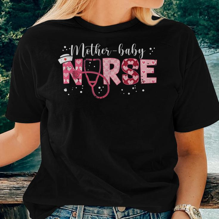 Mother Baby Nurse Appreciation Postpartum Nurse Valentines Women T-shirt Gifts for Her