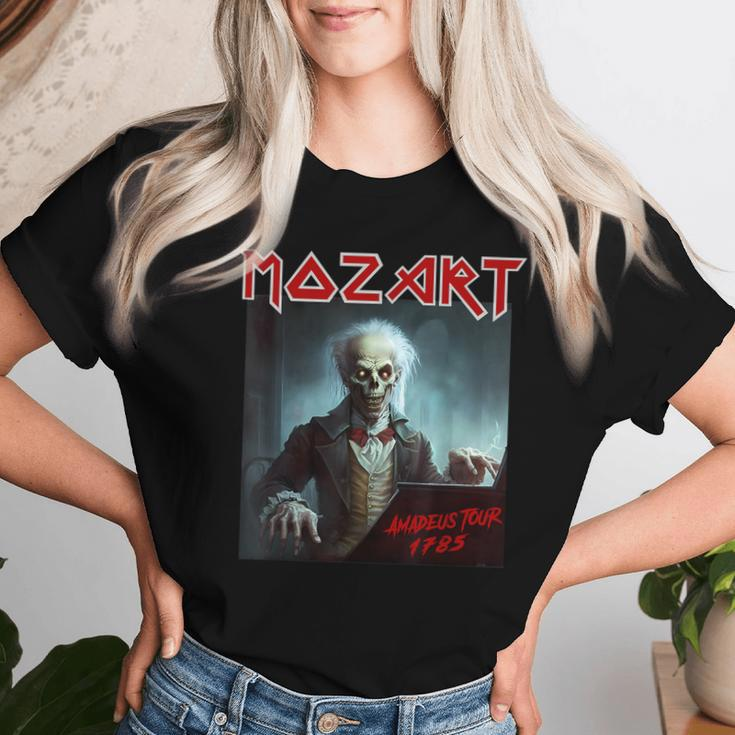 Mozart Heavy-Metal Vintage Sarcastic Music Women T-shirt Gifts for Her