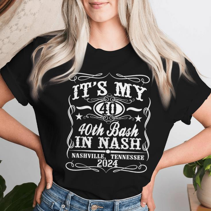 Nashville 40Th Birthday Whiskey Themed Women T-shirt Gifts for Her