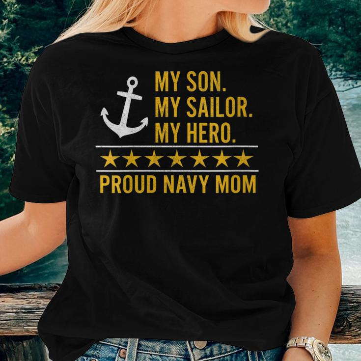 Navy Mom My Son My Sailor My Hero Women T-shirt Gifts for Her