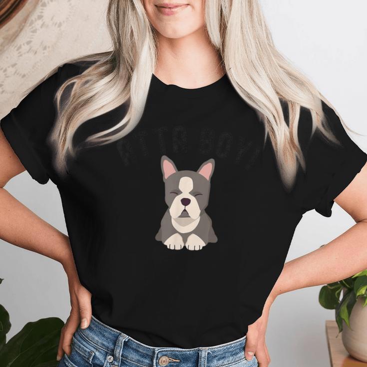 Nette Atta Junge Hund Mama Boston Terrier Besitzer Hund Papa T-shirt Frauen Geschenke für Sie