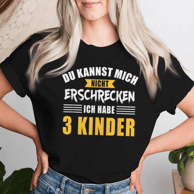 Nicht Erschrecken Papa Mama Drei 3 Kinder Slogan T-shirt Frauen Geschenke für Sie