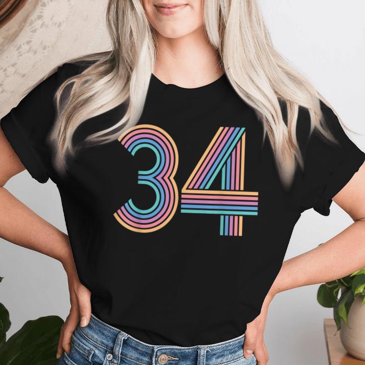 Number 34 Thirty-Four Anniversary & 34Th Birthday Women T-shirt Gifts for Her