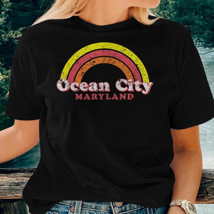 Ocean City MarylandOc Md 70S Rainbow Women T-shirt Gifts for Her