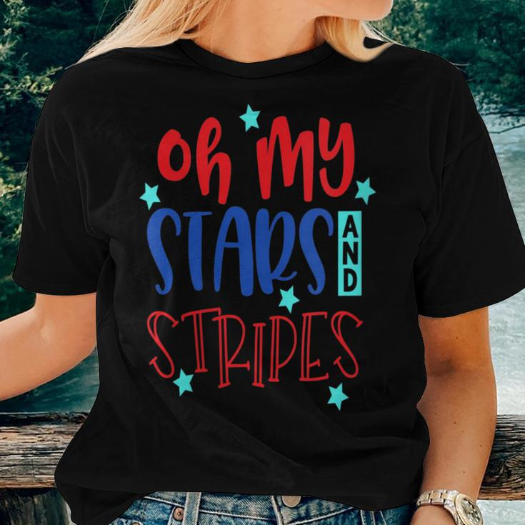 Oh My Stars And Stripes Patriotic Meme Graphic Women T-shirt Gifts for Her