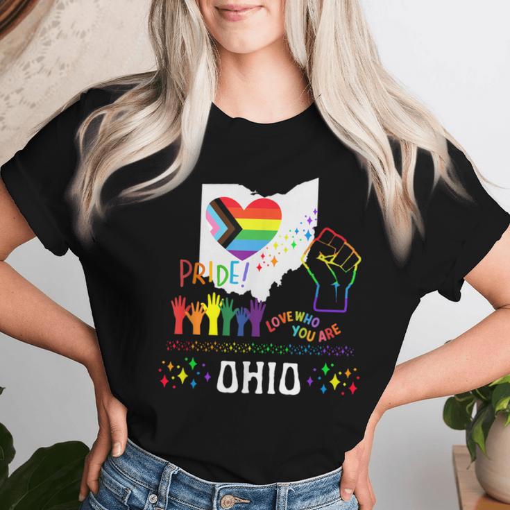 Ohio Gay Pride Rainbow Equality Lgbtq Lgbt Ohio Women T-shirt Gifts for Her