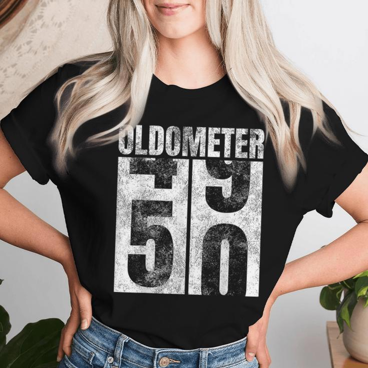 Oldometer 49-50 Yrs Old Man Woman Bday Graphic 50Th Birthday Women T-shirt Gifts for Her