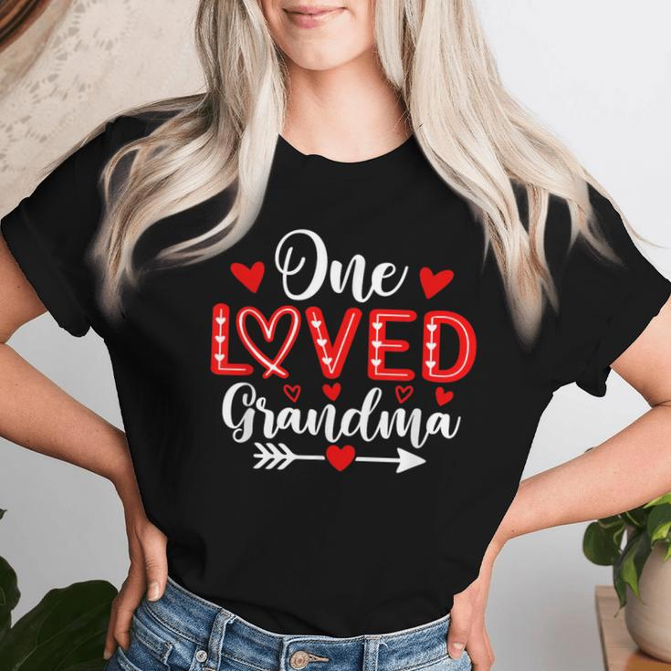 One Loved Grandma Hearts Valentine's Day Women T-shirt Gifts for Her