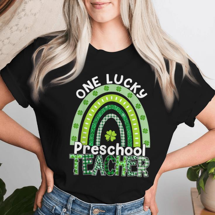 One Lucky Preschool Teacher St Patrick's Day Teacher Women T-shirt Gifts for Her