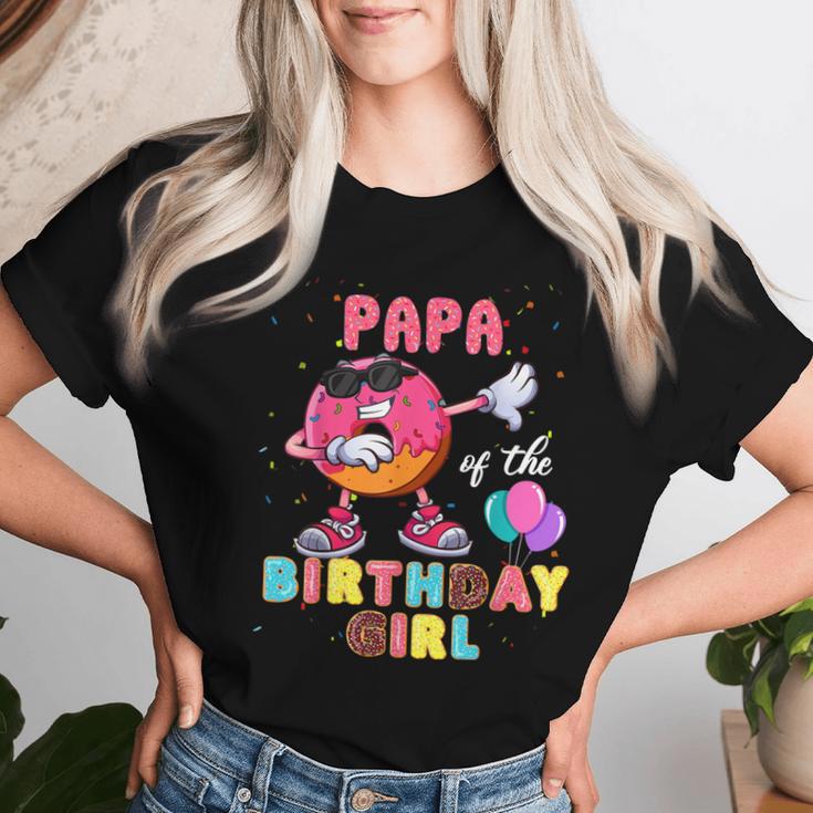 Papa Des Geburtstags-Mädchen Donut Dab Geburtstag T-shirt Frauen Geschenke für Sie