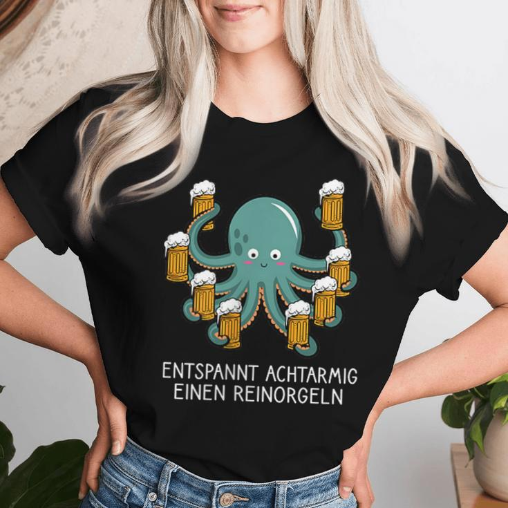 Party Relaxt 8-Armig Ein Reinorgeln Beer Saufen T-shirt Frauen Geschenke für Sie