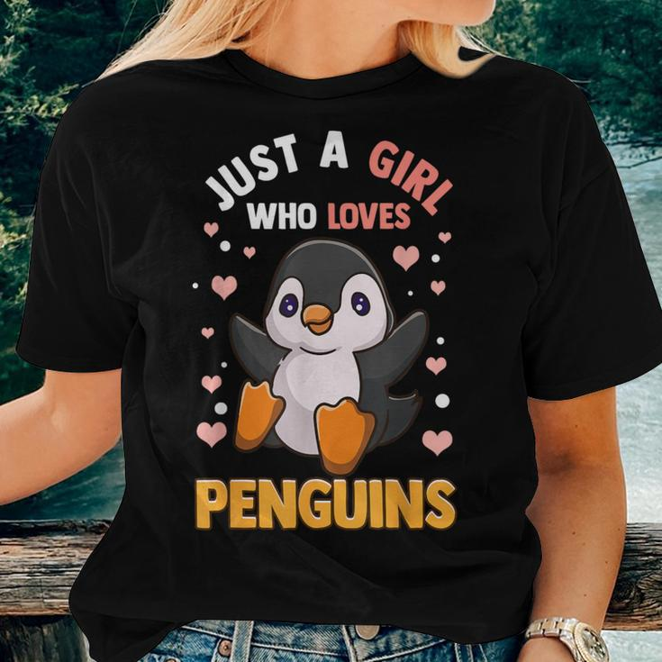 Penguin For Girls Just A Girl Who Loves Penguins Women T-shirt Gifts for Her