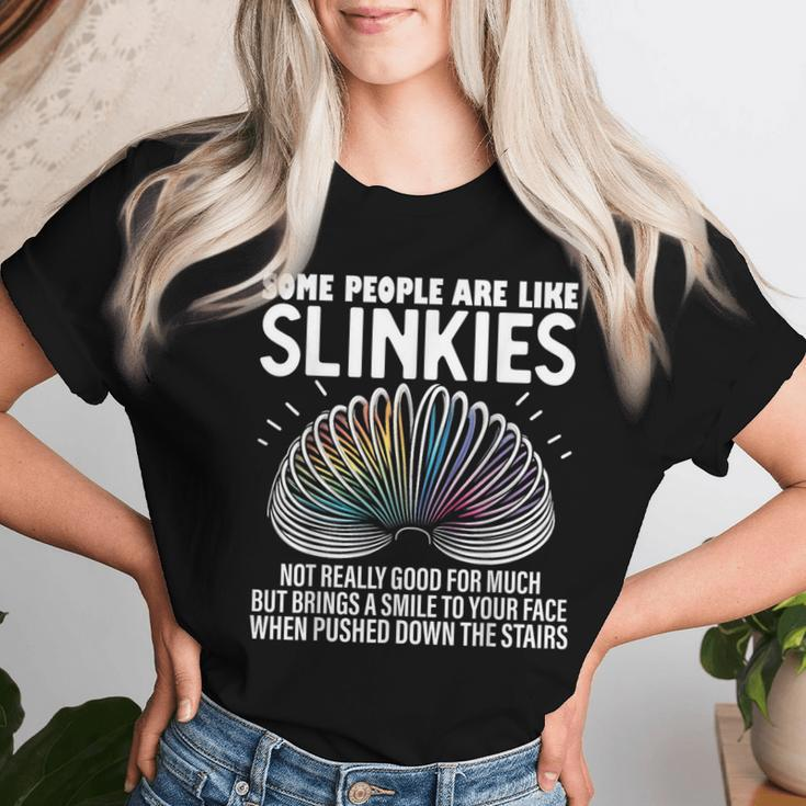 Some People Are Like Slinkies Sarcastic Graphic Women T-shirt Gifts for Her