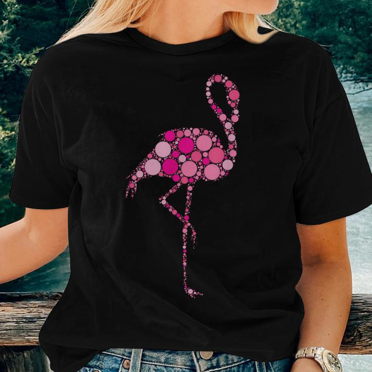 Pink Polka Dot Flamingo International Dot Day Women T-shirt Gifts for Her