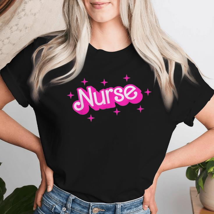 Pink Retro Nurse Appreciation Nursing Profession Rn Lpn Np Women T-shirt Gifts for Her