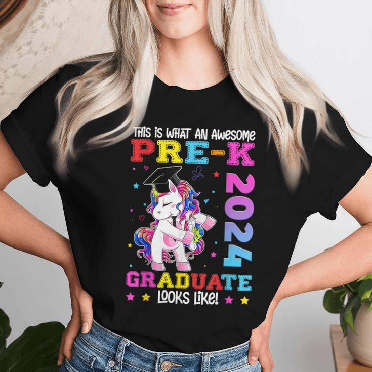 Pre-K Grad 2024 Unicorn Girls Preschool Graduation 2024 Women T-shirt Gifts for Her
