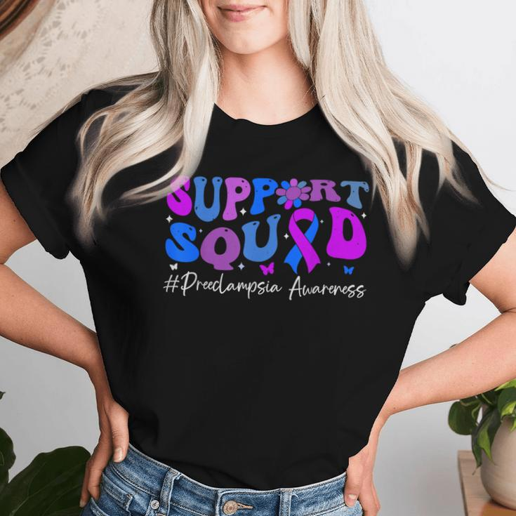 Preeclampsia Awareness Support Squad Groovy Women Women T-shirt Gifts for Her