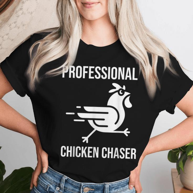 Professional Chicken Chaser Farmer Chicken Farm Women T-shirt Gifts for Her