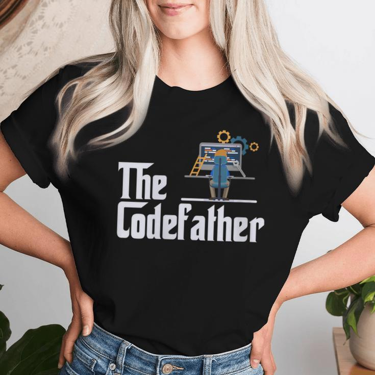 Programmer Dad Nerdy Computer Geeky Father Database Papa Women T-shirt Gifts for Her