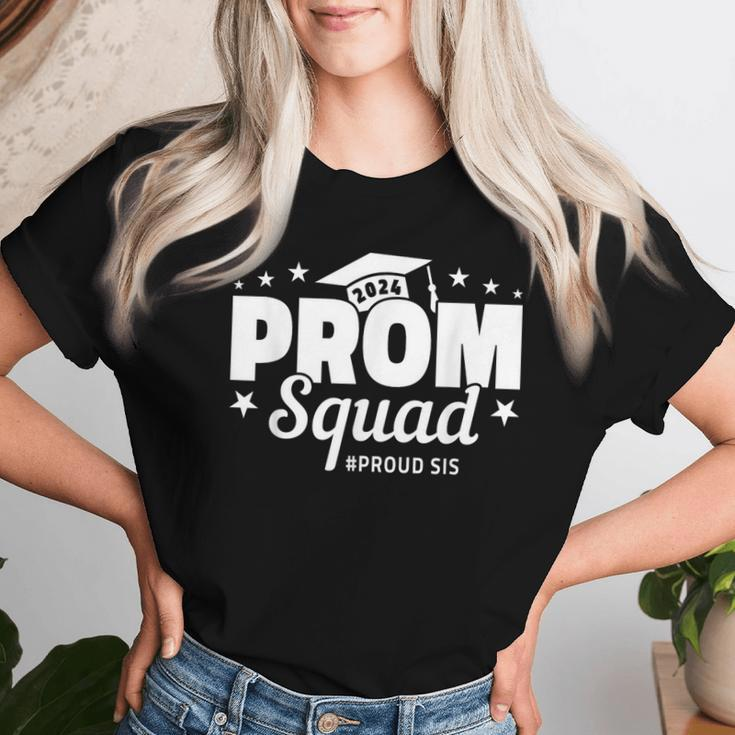 Prom Squad 2024 Proud Sister Graduate Prom Class Of 2024 Women T-shirt Gifts for Her