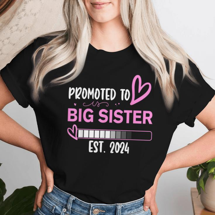 Promoted To Big Sister 2024 First Time Big Sister New Women T-shirt Gifts for Her