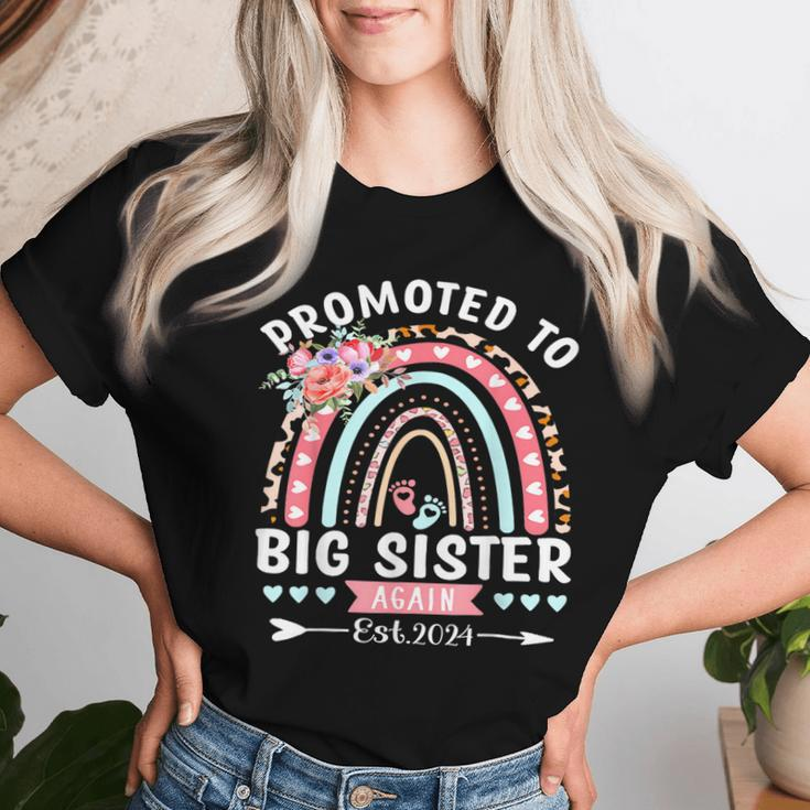 Promoted To Big Sister Again 2024 Soon To Be Big Sister Fun Women T-shirt Gifts for Her