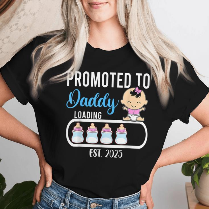 Promoted To Daddy 2025 Girl Gender Reveal Party Dad Father Women T-shirt Gifts for Her