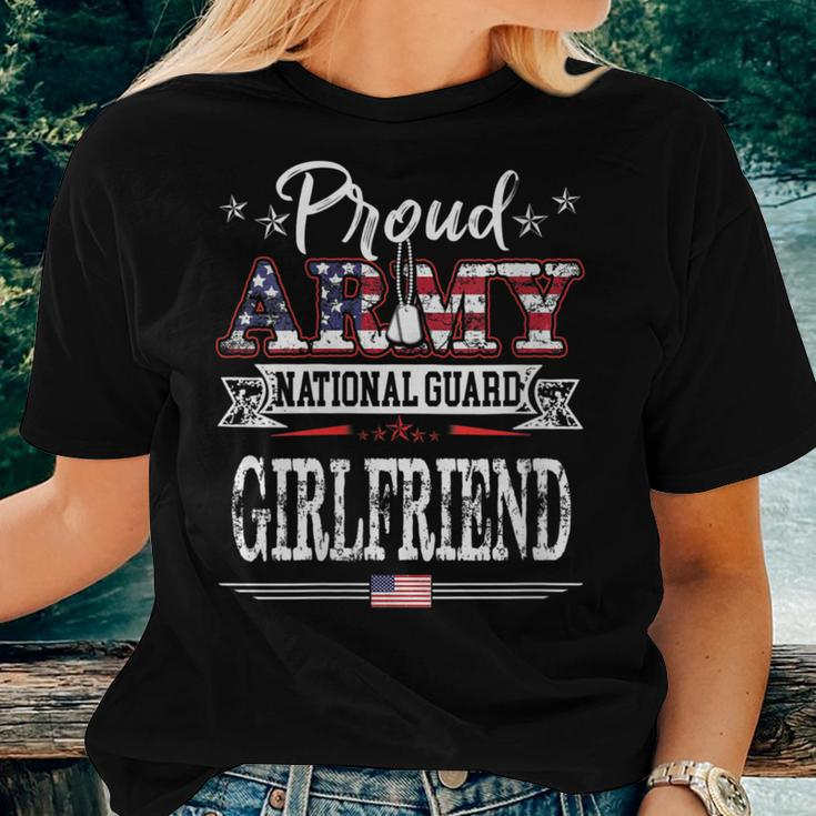 Proud Army National Guard Girlfriend US Patroitc Women T-shirt Gifts for Her