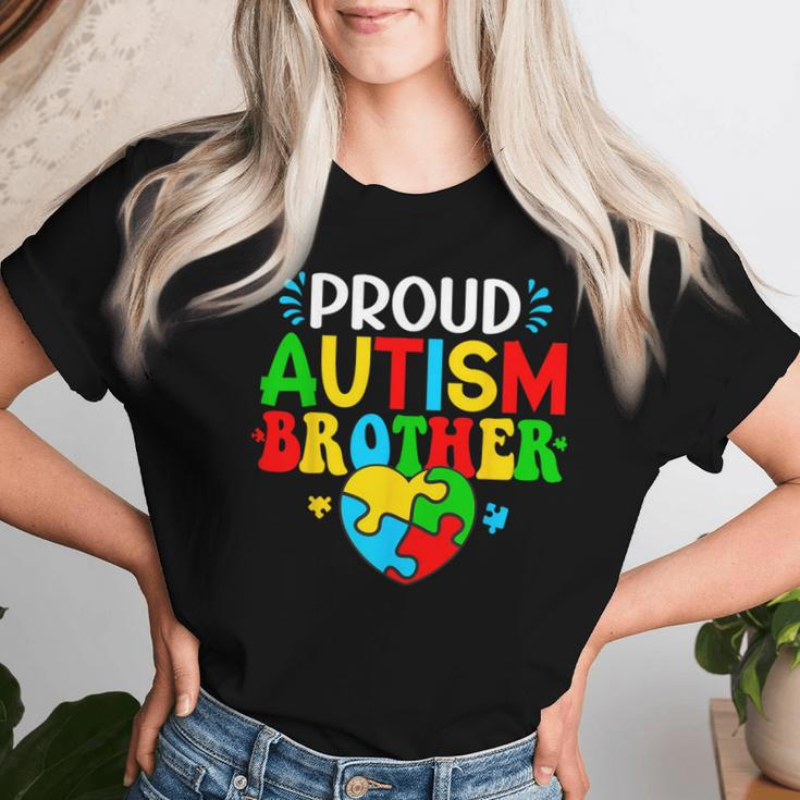 Proud Autism Brother Autism Awareness Autistic Sister Boys Women T-shirt Gifts for Her