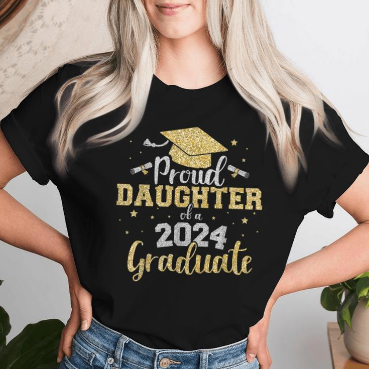 Proud Daughter Of A Class Of 2024 Graduate Senior Graduation Women T-shirt Gifts for Her