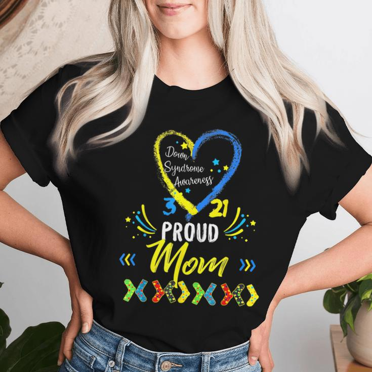 Proud Down Syndrome Mom Awareness Son Daughter Women T-shirt Gifts for Her