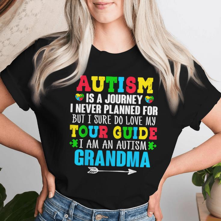 Proud Grandma Autism Awareness Month Grandson Granddaughter Women T-shirt Gifts for Her
