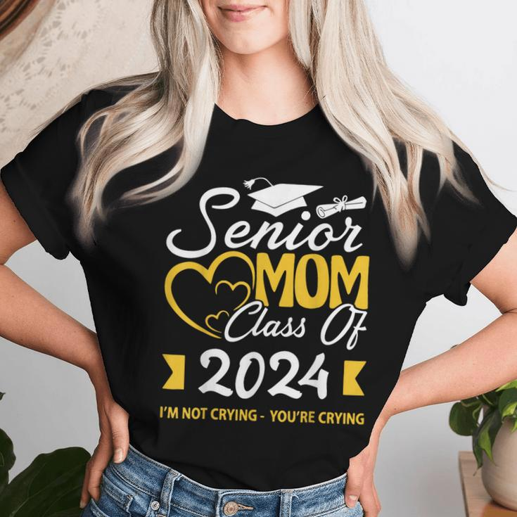 Proud Senior Mom Class Of 2024 I'm Not Crying You're Crying Women T-shirt Gifts for Her