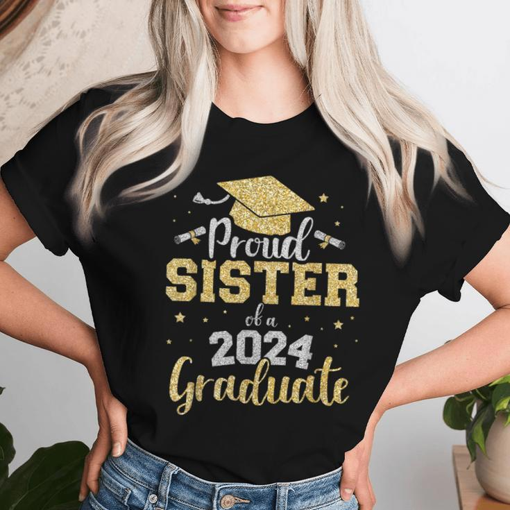 Proud Sister Of A Class Of 2024 Graduate Senior Graduation Women T-shirt Gifts for Her