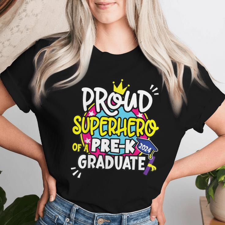 Proud Superhero Of A 2024 Boys Girls Pre-K Crew Graduation Women T-shirt Gifts for Her
