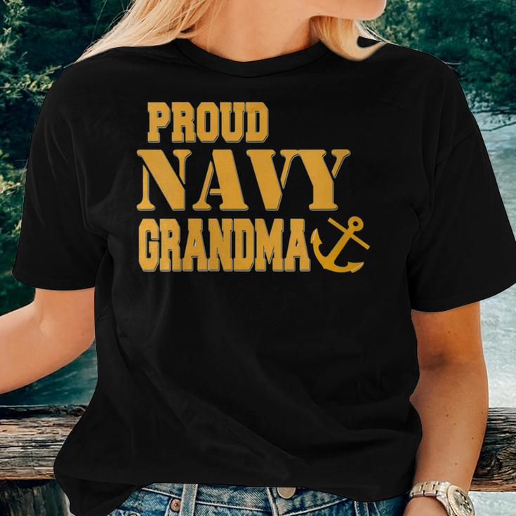 Proud Us Navy Grandma Military Pride Women T-shirt Gifts for Her