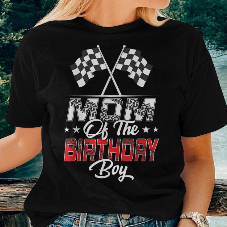 Race Car Mom Of The Birthday Boy Racing Family Pit Crew Women T-shirt Gifts for Her
