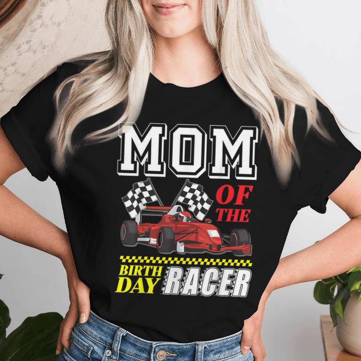 Race Car Party Mom Of The Birthday Racer Racing Theme Family Women T-shirt Gifts for Her