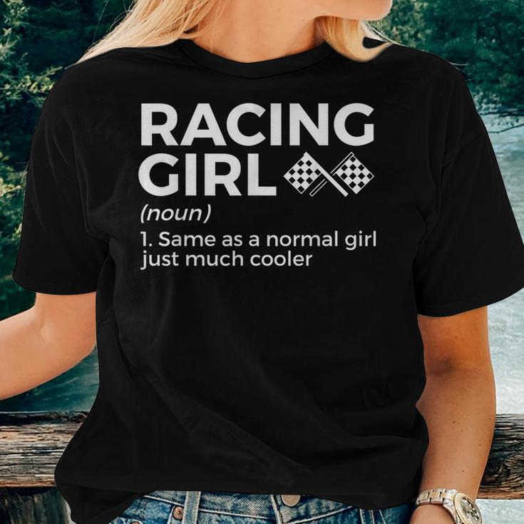 Racing Girl Definition For Racers Race Car Parties Women T-shirt Gifts for Her