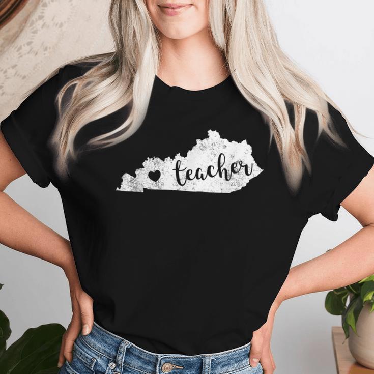 Red For Ed Kentucky Teacher Public Education Women T-shirt Gifts for Her