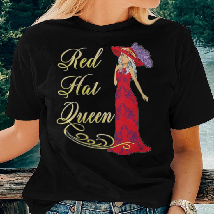 Red Hat Queen With Red Dress Women T-shirt Gifts for Her