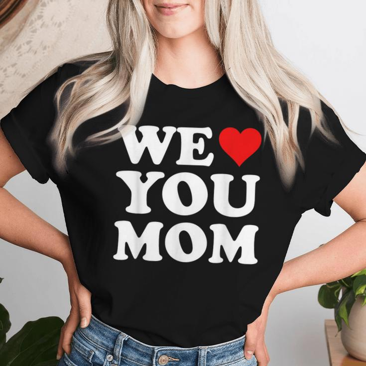 Red Heart We Love You Mom Women T-shirt Gifts for Her